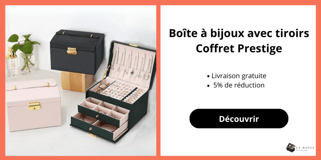 Bannière Boîte à bijoux avec tiroirs – Coffret Prestige