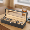 Boîte à montres noir 6 emplacements – Prestige six