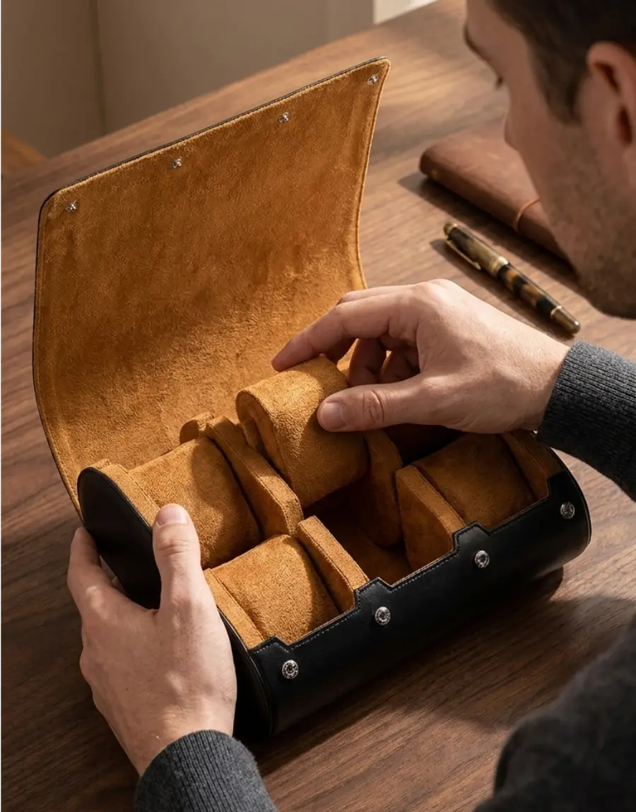 Étui à montres 6 emplacements Écrin Nomade
