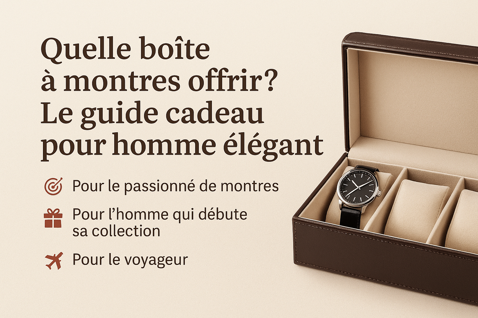 Quelle boîte à montres offrir ? Le guide cadeau pour homme élégant