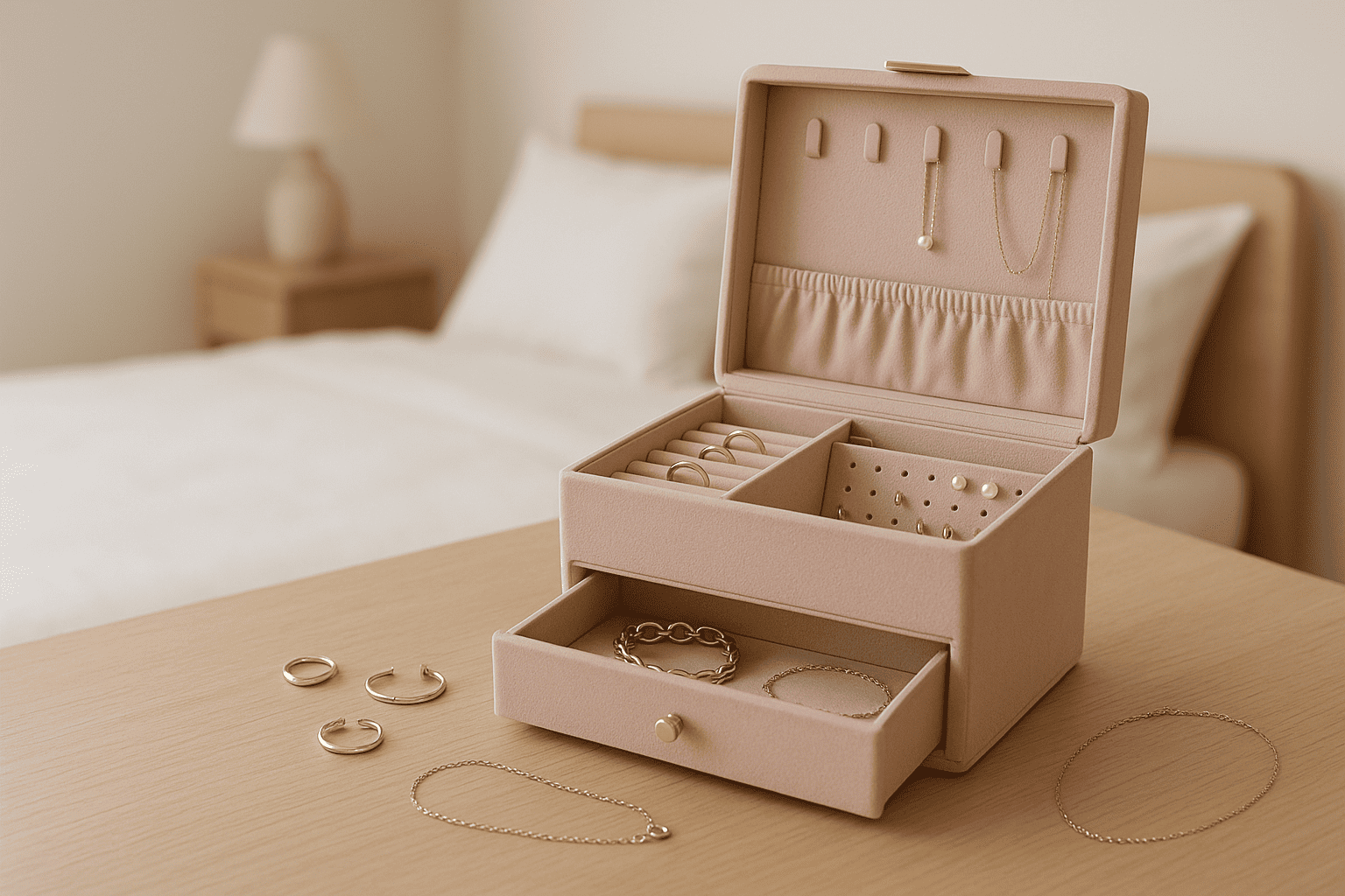 Quel type de boîte à bijoux pour chaque bijou bagues, colliers, bracelets, boucles