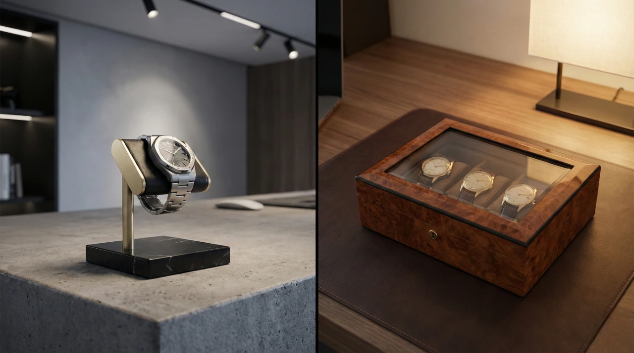 Présentoir montre ou boîte vitrée - comment exposer ses montres avec élégance
