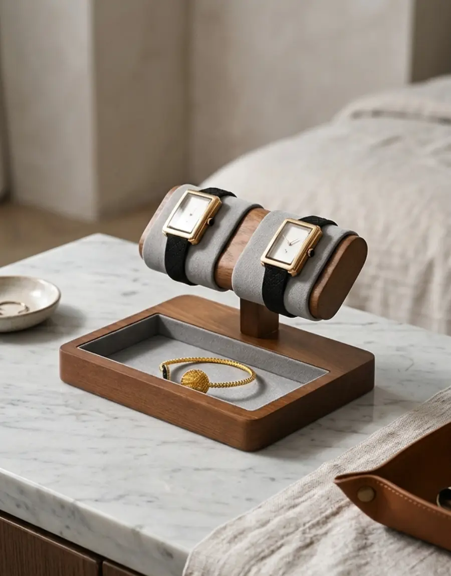 Présentoir à montre en bois pour homme – Duo Héritage